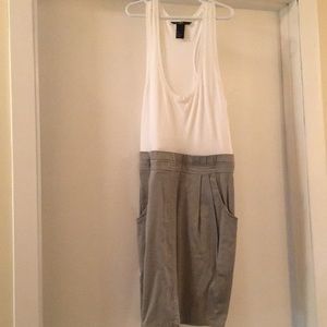 H&M skirt and white tank connected dress